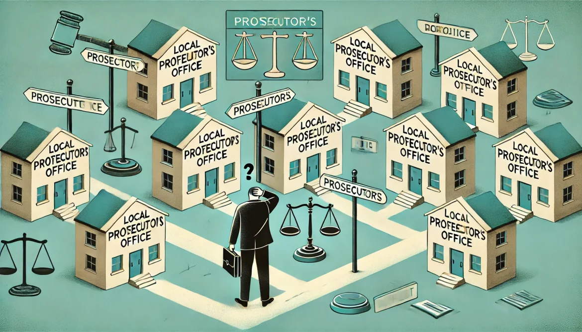 DALL·E 2024-08-19 21.51.51 – A stylized illustration in the same visual style as the uploaded image, depicting a person standing confused in front of multiple identical buildings