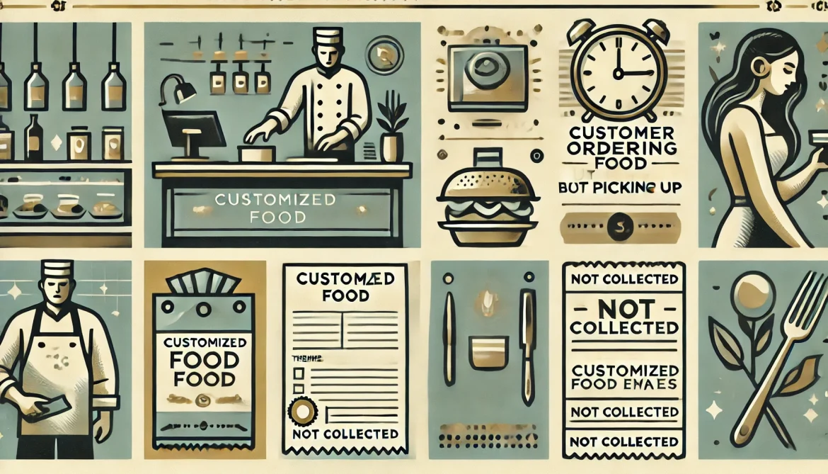 DALL·E 2024-08-20 21.47.25 – An illustration in a stylized, minimalist, and elegant design similar to the provided image. The theme should focus on ‘Customer Ordering Customized F