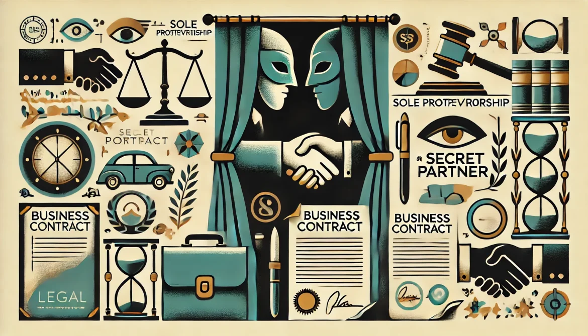 DALL·E 2024-08-20 21.49.25 – An illustration in a stylized, minimalist, and elegant design similar to the provided image. The theme should focus on a ‘Sole Proprietorship with a S