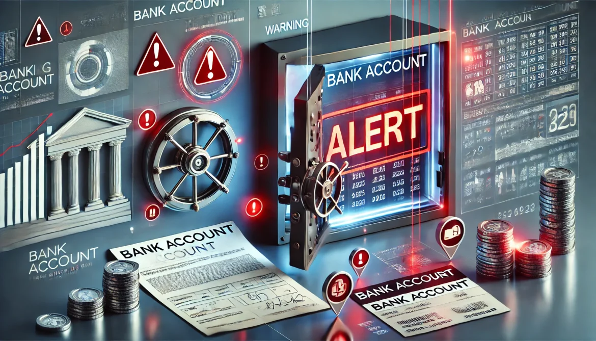 Warning Bank Account Illustration